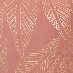 Coussin en velours or et rose tropical