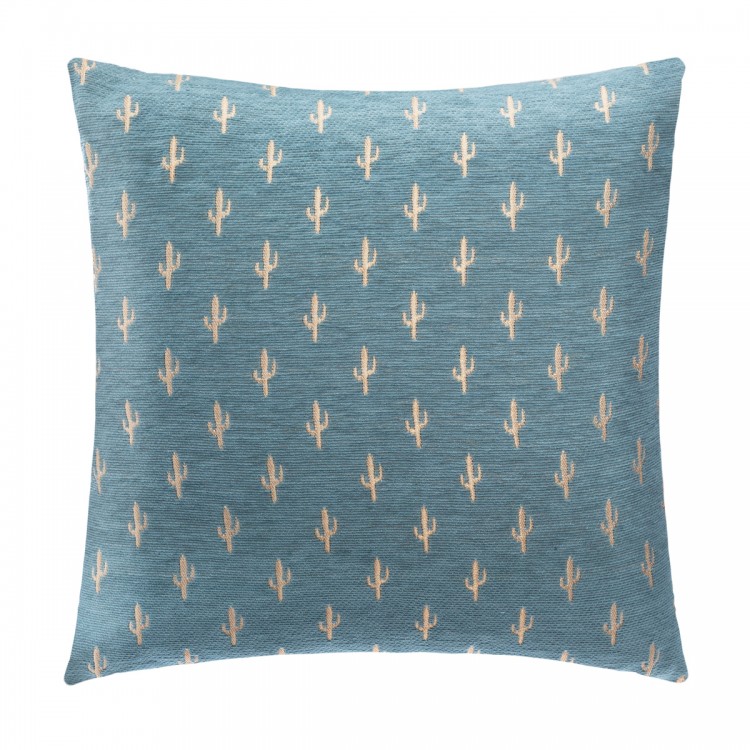 Housse de coussin cactus bleu et or - My Kozy Shop