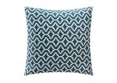 Housse de coussin bleu Etnik