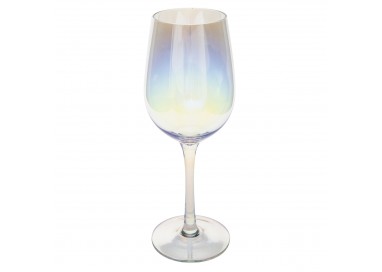 Verre à vin irisé effet bulle de savon