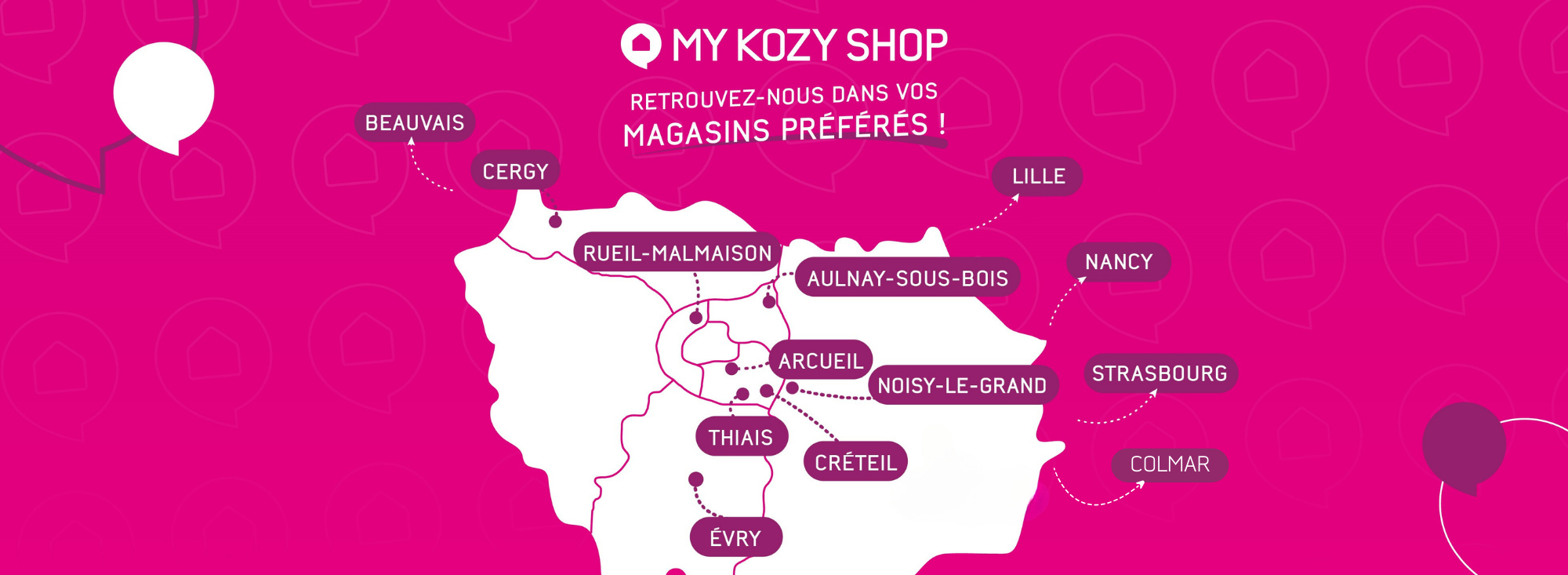 Carte des magasins My Kozy Shop